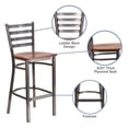 thumbnail image 3 of Kingfisher Lane 29" Ladder Back Restaurant Bar Stool in Cherry, 3 of 8