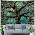 thumbnail image 4 of Chilfamy  Life Tree Tapestry Wall Hanging - Bohemian Hippie Wishing Tree Tapestries Psychedelic Wall Carpet Mystic Aesthetic Wall Tapestry for Living Room Bedroom 50x40inch, 4 of 6