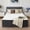 Gray, variant on OLINOA Queen Hybrid Mattress Memory Foam Mattress Bed with Headboard, Medium Firm Bed in a Box, No Assembly Required & No Bed Frame Needed for Bedrooms, Apartment, Blue