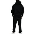thumbnail image 5 of guisaled Men's Tracksuit 2 Piece Set Hoodies And Sweatpants Athletic Jogging Suits Fashion Solid Color Fleece Warm Casual Sweatsuits, 5 of 7
