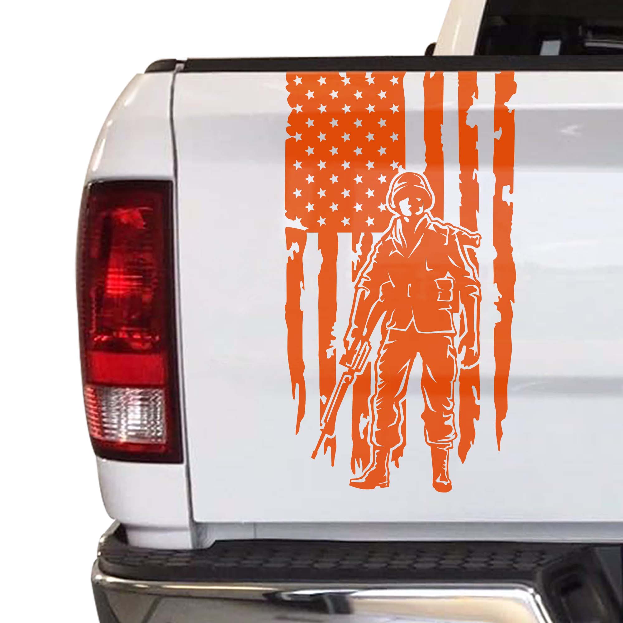 Army Rucking Sticker Soldier Enlisted Man Fighter U.S. Army USMC USAF Distressed American ...