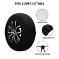 thumbnail image 2 of Honeii Roosters and Chickens Print Tire Covers, Waterproof Anti-UV Sun Snow Rain Tire Covers for Trailers, RV, Camper, SUV, Truck-14 inch, 2 of 6