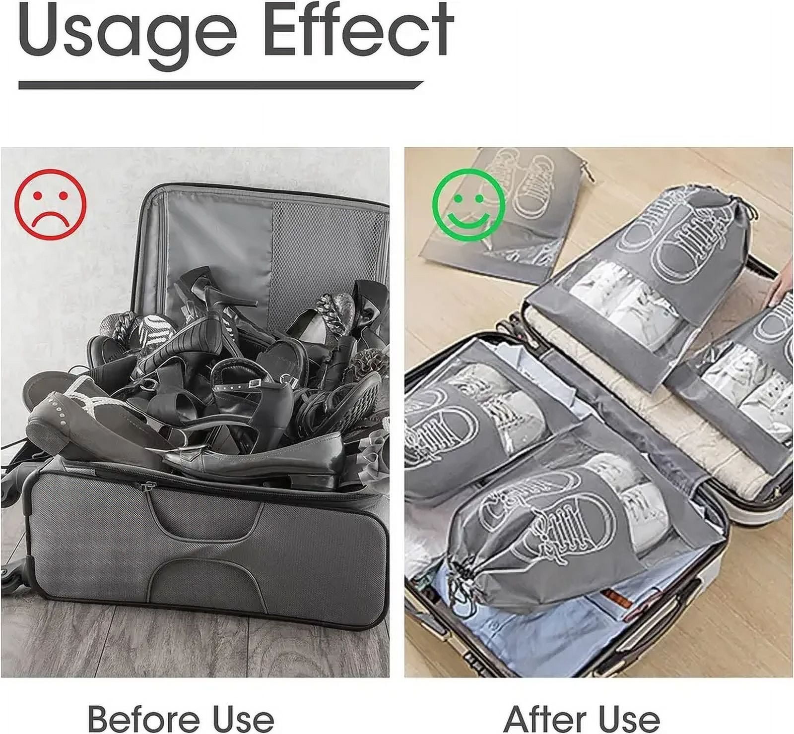 Shoes Storage Organizer Bags Non-Woven Shoe Dust Bags Portable Travel Shoe Bag Shoes Storage Packing Pouch Organizers