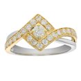 thumbnail image 6 of Vir Jewels 1 CTTW Diamond Wedding Ring Bridal Set for Women 14K White and Yellow Gold Square, 6 of 10