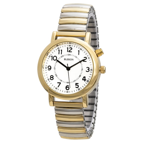 Blekon Original Light Up Dial Watch for Ladies 33mm Case Push Button Glossy Expansion Band - Analog Watch with Glow in The Dark Dial, Ideal for Everyday and Party Wear