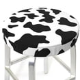 thumbnail image 3 of Kll Milk Cow Round Bar Chair Cushion Cover 14 Inch,Bar Stool Protector With Elastic, Soft Washable, 3 of 7