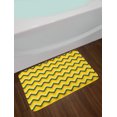 thumbnail image 2 of Abstract Bath Mat, Rhythmic Altered Chevron Modern Herringbone Inspired Motifs Illustration, Plush Bathroom Decor Mat with Non Slip Backing, 29.5" X 17.5", Night Blue Mustard, by Ambesonne, 2 of 2