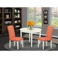 thumbnail image 4 of East West Furniture Boston 3-piece Wood Dining Set in Linen White/Pink Flamingo, 4 of 4
