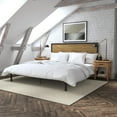 thumbnail image 2 of Modern Industrial Queen Platform Bed - Oak Finish, 2 of 5