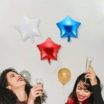 Hytrove Foil Star Balloons Red White Blue For Party Decoration Item 12Pcs 17.7X17.7X0.04In