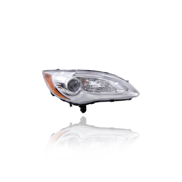 Headlight Assembly - Compatible/Replacement for '11-14 Chrysler 200 Sedan/Convertible LX/Touring/Limited - Halogen, Chrome Interior Bezel - Right Hand - Passenger - 5182590AC - CAPA