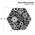 thumbnail image 2 of Lsque Metallic Gears Pattern 4" Drink Coasters Set of 4, PVC Leather Absorbent Coasters, Table Coaster Set Decorative Coffee Cup Coasters Housewarming Gift -Hexagon, 2 of 6