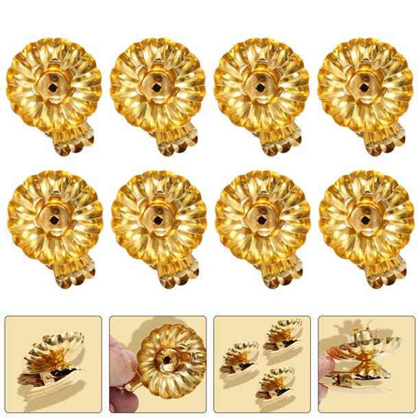 FUTUREORYY 15Ud Soporte Decorativo Metálico Dorado Para Velas En Y Árbol De