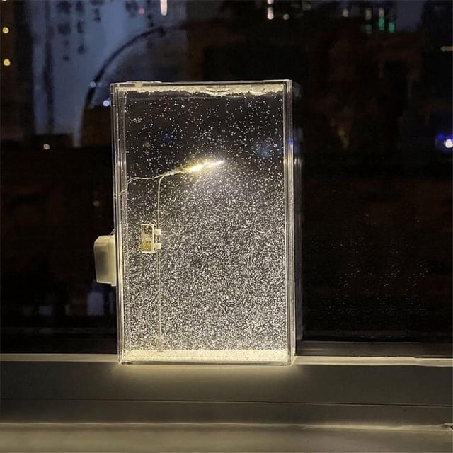 Lampe Neige, Lampe Flocon de Neige, Lampe de Rue Flocon de Neige, Lampe de Rue Globe de Neige, Lampe de Rue Flocon de Neige, Lampe de Rue Flocon de Neige DIY Fluide Nocturne (Style A)