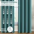 thumbnail image 6 of Lux Decor Blackout Curtains Set of 2 for Living Room, Thermal Insulated Bedroom Drapes, Noise-Reducing & Light Blocking Curtains, 52"x63" Teal, 6 of 11