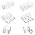 thumbnail image 4 of Caja de partición de almacenamiento con cajón de gabinete de espejo, caja de acabado de lápiz labial cosmético, caja pequeña incorporada, clasificación de artículos diversos de escritorio, 4 of 6