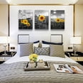 thumbnail image 6 of Canvas Wall Art For Living Room Wall Decor For Kitchen Black And White Sunflower Flowers Wall Painting Decoration For Bedroom Modern Bathroom Home Decor Wall Picture Artwork 16x12 3 Piece, 6 of 6