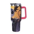 thumbnail image 2 of Jack Skellington 40 Oz Large Capacity Car Cup With Lid And Straw Stainless Steel Tumblers Cup With Handle For Women And Men, 2 of 8