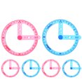 thumbnail image 1 of 6Pcs Circle Protractor Measuring Tool Drafting Ruler Home Office Circle Protractor Measure Rulers, 1 of 8