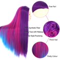 thumbnail image 3 of Cabeza de maniquí Amyqueen de 29 pulgadas con pelo para peinar, 3 of 6
