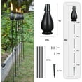 thumbnail image 2 of Metal Citronella Torches, 6 Pack Torches Garden for Outside 60 inch Flickering Flame Citronella Outdoor Light Torch,Metal Torches for Outside, Camping Patio Pathway Table Torch(Jet Black), 2 of 9