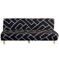 thumbnail image 1 of YOPTOP New Armless Futon Cover Stretch Folding Sofa Bed Slipcover Polyester Elastic Fabric All-Inclusive Cover Furniture Protector,05black, 1 of 9