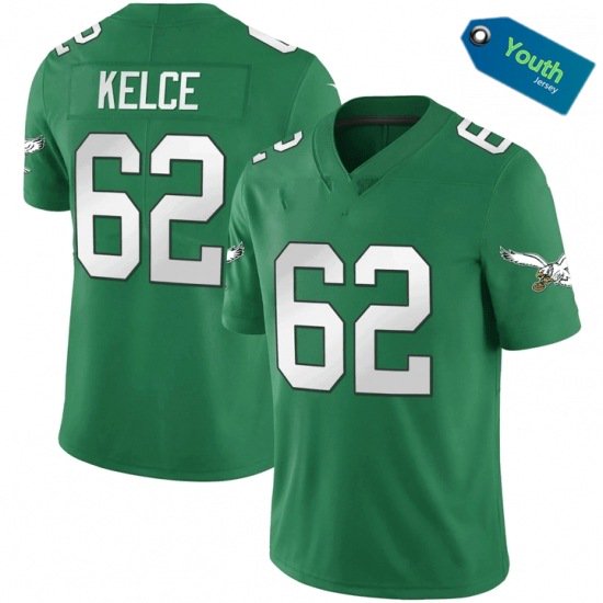 Eagles Youth Embroidered Rugby Jersey Eagles 11#Brown 1#Hurts 62#Copy Player Name Jersey