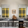 thumbnail image 4 of Kitchen Curtains 36 Inch Short - 3 Panel Set, Rod Pocket Window Curtain, 100% Polyester for Farmhouse, Cafe, Kitchen, Living Room, Bedroom, Rustic Buffalo Plaid & Geometric Design, Easy Wash, 4 of 6