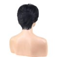 thumbnail image 3 of Peluca Corta De Cabello Humano Real Para "con Flequillo Negro Recto Natural Yuyangstore Peluca de pelo de mujer de moda, 3 of 8