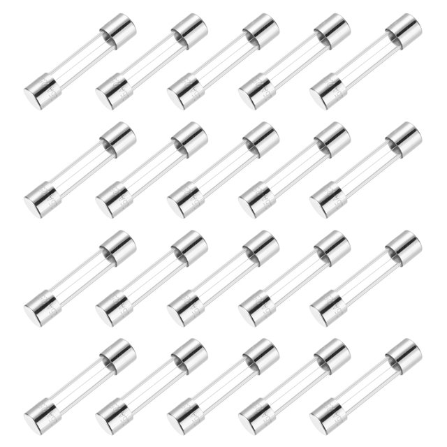Fusibles de vidrio de 2.5A 250V 5x20mm, fusibles de retardo de tiempo, fusibles de acción lenta (paquete de 20)