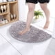 thumbnail image 4 of Alfombras de baño de chenilla de microfibra de media ronda, gruesas, suaves, absorbentes, antideslizantes, alfombras de baño peludas, lavables, de secado rápido, alfombra de ducha, 4 of 5