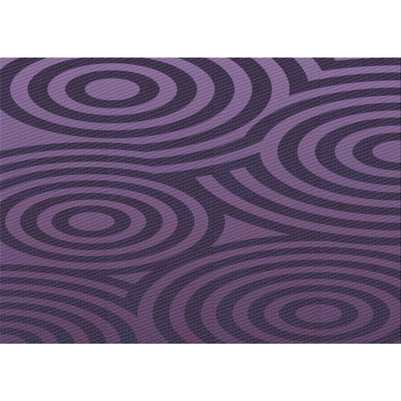 Ahgly Company Indoor Rectangle Patterned Plum Purple Area Rugs, 2' x 5'