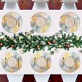 thumbnail image 7 of Ryvnso Blue and Yellow Marble Round Plate Mats Dining Table Placemat Set of 4 for Holiday Decoration, 7 of 7