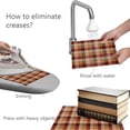thumbnail image 2 of Red Brown Tartan Placemats Set of 4 Rustic Farmhouse Beige Plaid Washable Woven Burlap Cloth Fabric Placemat for Square/Rectangle/Round/Oval Dining Table, Easy Clean Place Mats for Toddlers, Kids, 2 of 6