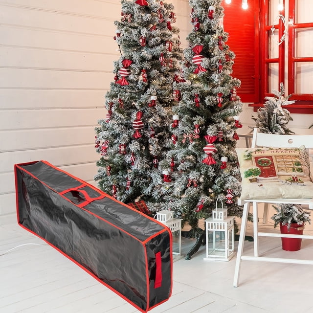 41 Inch Christmas Tree Storage Container - Christmas Tree Storage Bag - for Artificial Xmas Tree, Durable Waterproof Material, Zippered Bag, Protects Against Dust, Insects, Tear,Dark Gray