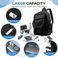 thumbnail image 6 of Aesthetic School Backpack Waterproof Black Bookbag College High School Bags Lightweight Travel Casual Daypack Laptop Backpacks for Men Women, 6 of 8