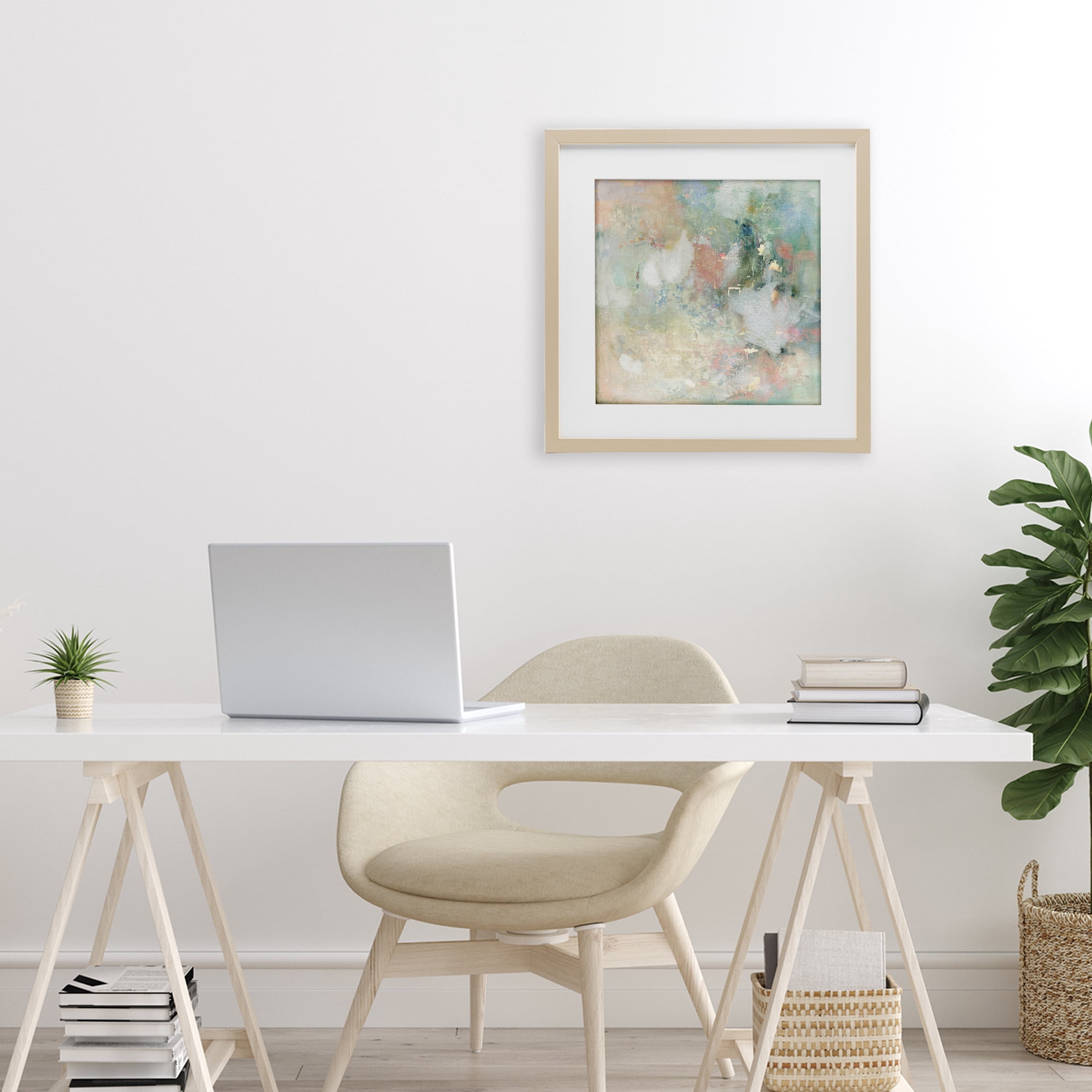 Stupell Industries Serene Pastel Brushstroke Harmony Birch Framed Print Under Glass, design by Carol Robinson