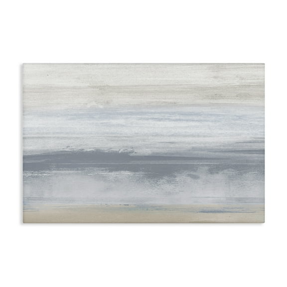 Stupell Industries Serene Blue Feeling Landscape Painting Gallery Wrapped Canvas Art Print Wall Art, 24 x 16