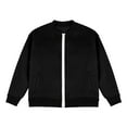 thumbnail image 4 of Children's Girls Full Zip Sweatshirts Casual Loose Solid Color Sports Jackets Sweatshirt Long Sleeved Lightweight Outerwear Black 9 Years, 4 of 9