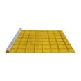 thumbnail image 2 of Ahgly Company Machine Washable Indoor Round Oriental Yellow Modern Area Rugs, 8' Round, 2 of 4