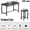 thumbnail image 2 of AWQM Dining Bar Table Set for 4, Modern Counter Height Table and 4 Bar Stools, 5 Piece Bar Table and Chairs Set for Small Spaces, Apartment, Pub, Dining Room, Kitchen, Black, 2 of 8