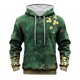 thumbnail image 2 of Ceisia Men's Irish Four-Leaf Clover Print Hoodie | Vintage Washed Relaxed Long-Sleeve Casual Sweatshirt Gift, 2 of 8