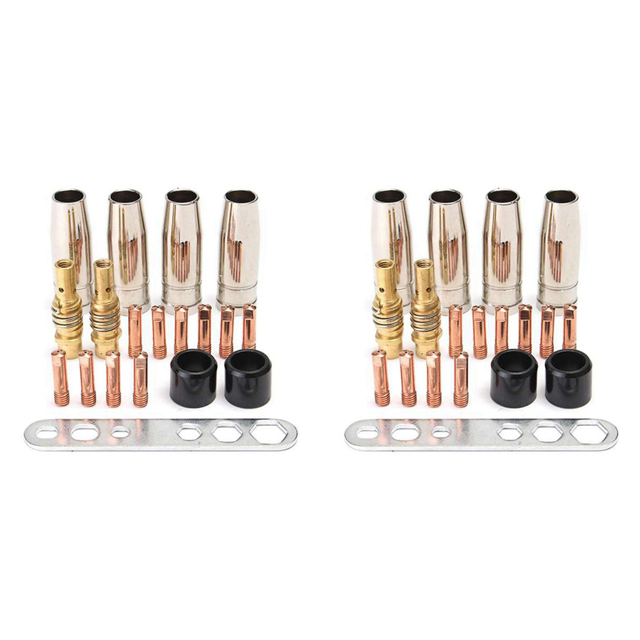 38Pcs Nozzle Contact Tips Holder for Mig Welder Torch Contact Semi-Automatic Welding Tool for 15AK Welding Torch