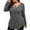 Gray, variant on XFLWAM Plus Size Tops for Women Long Sleeve V Neck Criss Cross Shirts Solid Color Tunics Fall Winter Gray 4XL