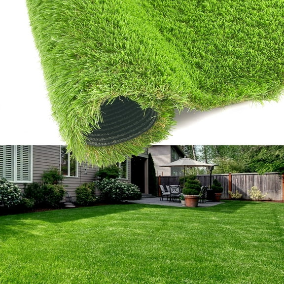Hawsaiy 3×5ft Artificial Grass Rug, 1.38" Thick Fake Grass Mat with Drainage, UV-Resistant Synthetic Turf for Garden, Patio, Balcony, Kids & Pets