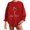 Red, variant on Fesfesfes Ugly Christmas Sweater Women's Casual Long Sleeve Printed Ladies Xmas Sweatshirts Tops Sale Clearance