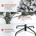 thumbnail image 4 of 6FT Prelit Fluffy Snow Flocked Fraser Fir Artificial Christmas Tree with Warm White Lights, Hinged Branches, 800 Tips, Artificial Christmas Tree Include Metal Stand for Holiday Home Decor, 4 of 7