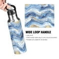 thumbnail image 2 of ALAZA Blue Gold Marble Water Bottle Insulated Flask Stainless Steel Straw Lid 20 oz, 2 of 6