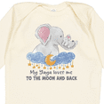 thumbnail image 4 of Inktastic My Yaya Loves Me to the Moon and Back Elephant Family Boys or Girls Long Sleeve Baby Bodysuit, 4 of 5