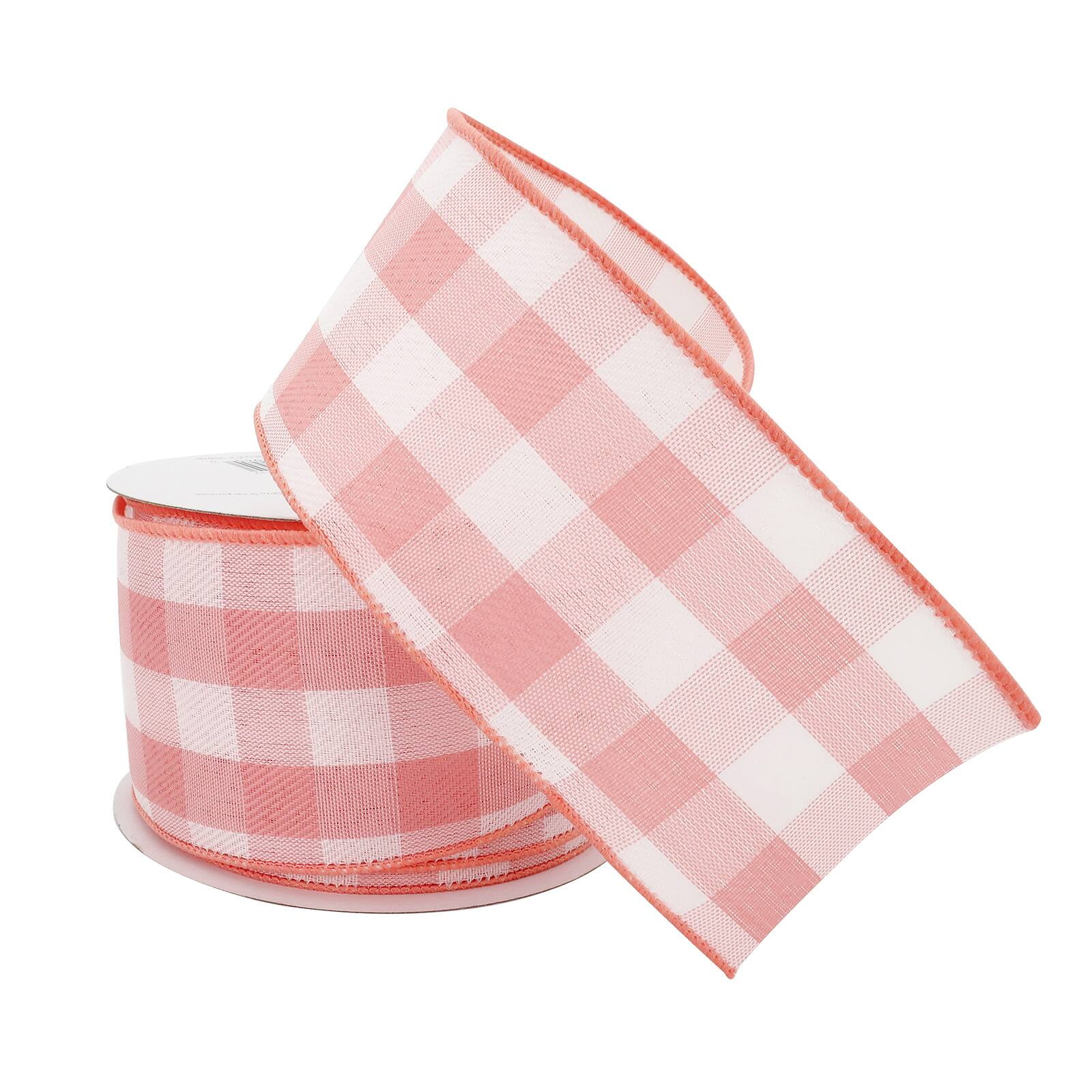 12 Pack: 2.5" x 8.3yd. Wired Gingham Ribbon by Celebrate It